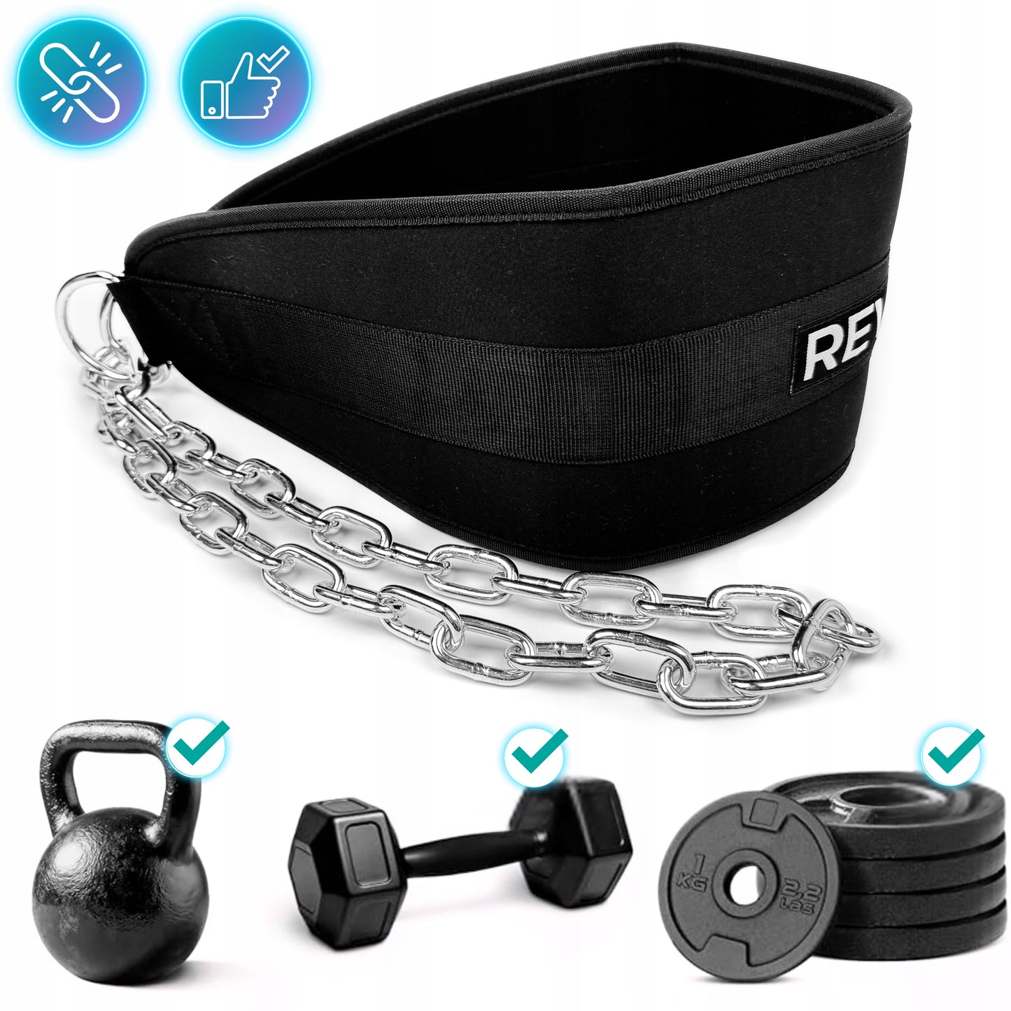 Diržas svoriui su svoriais atramoms ir prisitraukimams KULTŪRISTINIS, PATOGUS 80