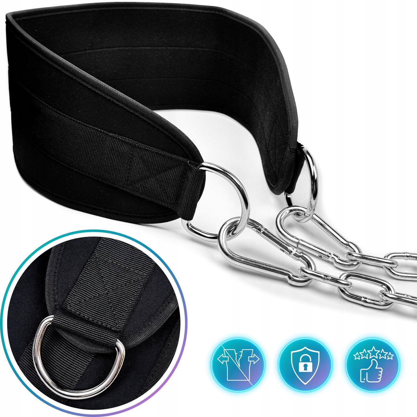 Diržas svoriui su svoriais atramoms ir prisitraukimams KULTŪRISTINIS, PATOGUS 80