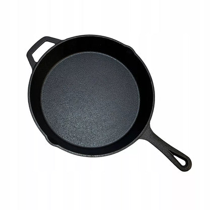 DĖL 30 cm Dydžio Ketaus Keptuvė su Rankena, Indukcijai, Griliui, Dujoms