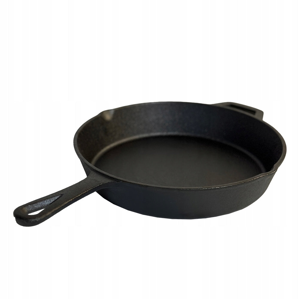 DĖL 30 cm Dydžio Ketaus Keptuvė su Rankena, Indukcijai, Griliui, Dujoms