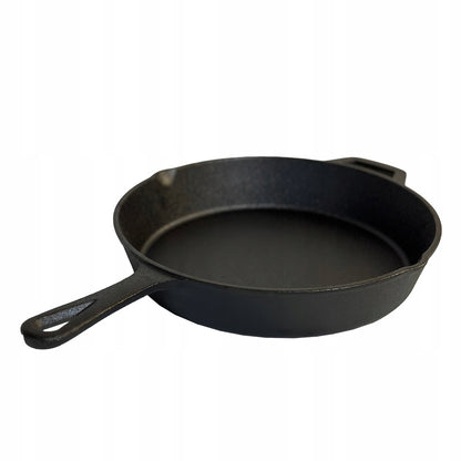 DĖL 30 cm Dydžio Ketaus Keptuvė su Rankena, Indukcijai, Griliui, Dujoms