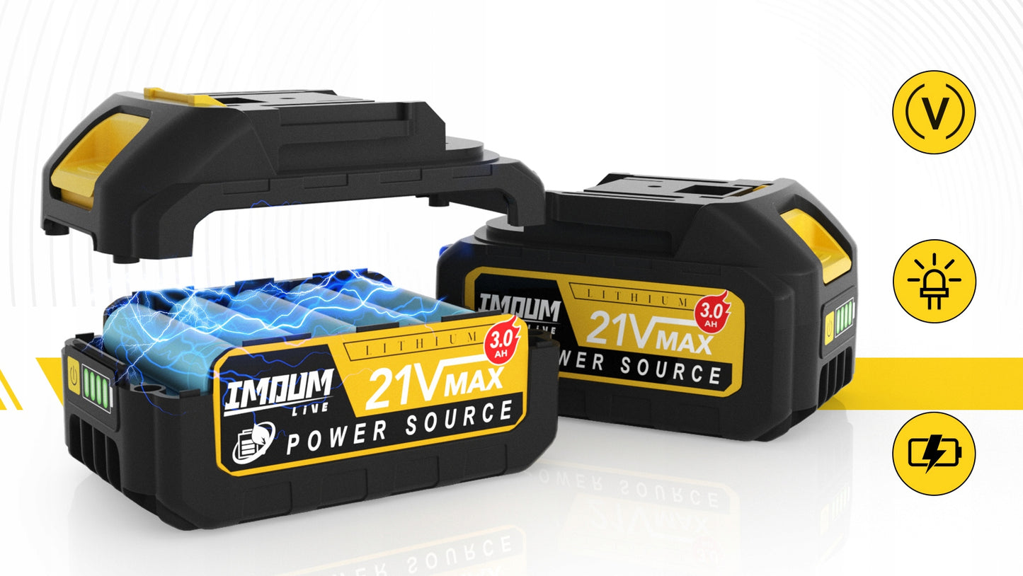 Akumuliatorinis grandininis pjūklas PRO 6" 2 AKU + DĖKLAS GALINGAS IMOUM