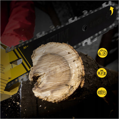 Akumuliatorinis grandininis pjūklas PRO 6" 2 AKU + DĖKLAS GALINGAS IMOUM