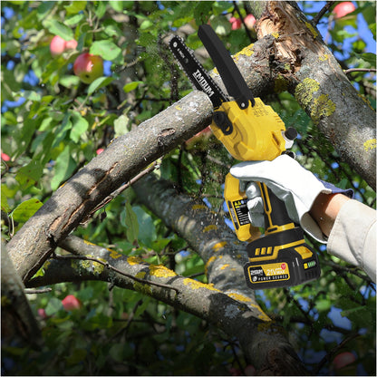 Akumuliatorinis grandininis pjūklas PRO 6" 2 AKU + DĖKLAS GALINGAS IMOUM