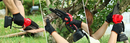 Akumuliatorinis bešepetėlinis grandininis pjūklas 6" 2xAKU 21V Šakų pjūklas