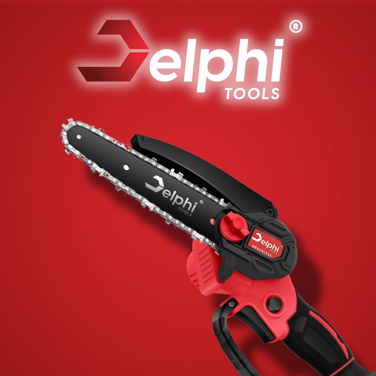 Akumuliatorinis bešepetėlinis grandininis pjūklas 6" 2xAKU 21V Šakų pjūklas