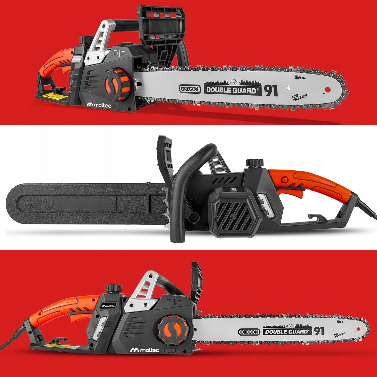 Elektrinis grandininis pjūklas medienai ir šakoms, 16" kreipiamosios, 3550W