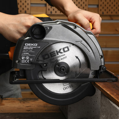 Rankinis diskinis medžio pjūklas 1200W, diskas 185mm DEKO
