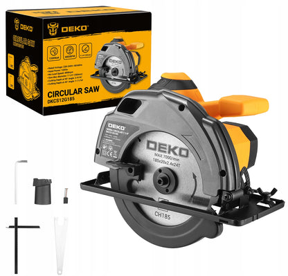 Rankinis diskinis medžio pjūklas 1200W, diskas 185mm DEKO