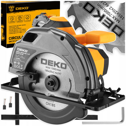 Rankinis diskinis medžio pjūklas 1200W, diskas 185mm DEKO
