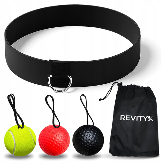 Reflekso kamuolys ant galvos bokso treniruočių rinkinys REFLEX BALL 3 vnt.