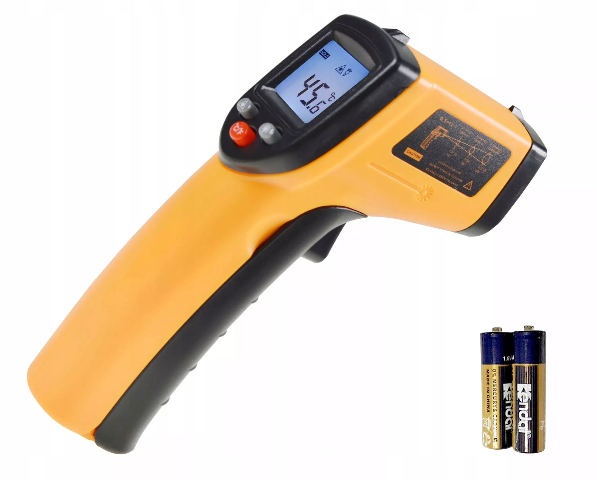 PIROMETRAS LAZERINIS BEKONTAKTIS TERMOMETRAS INFRARAUDONŲJŲ SPINDULIŲ MATUOKLIS -50 +400 LCD