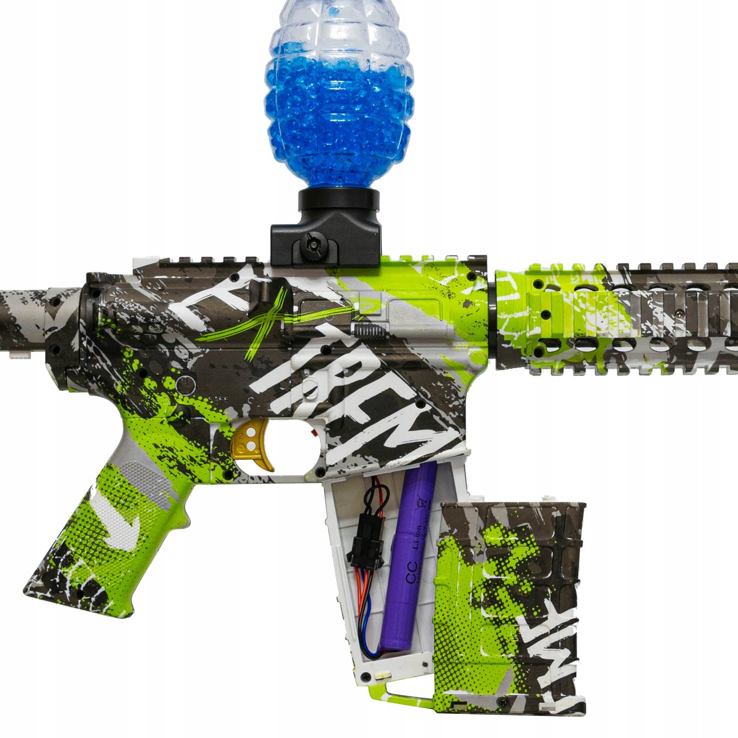 Automatinis pistoletas karabinas vandens gelio rutuliukams, saugus, didelis rinkinys