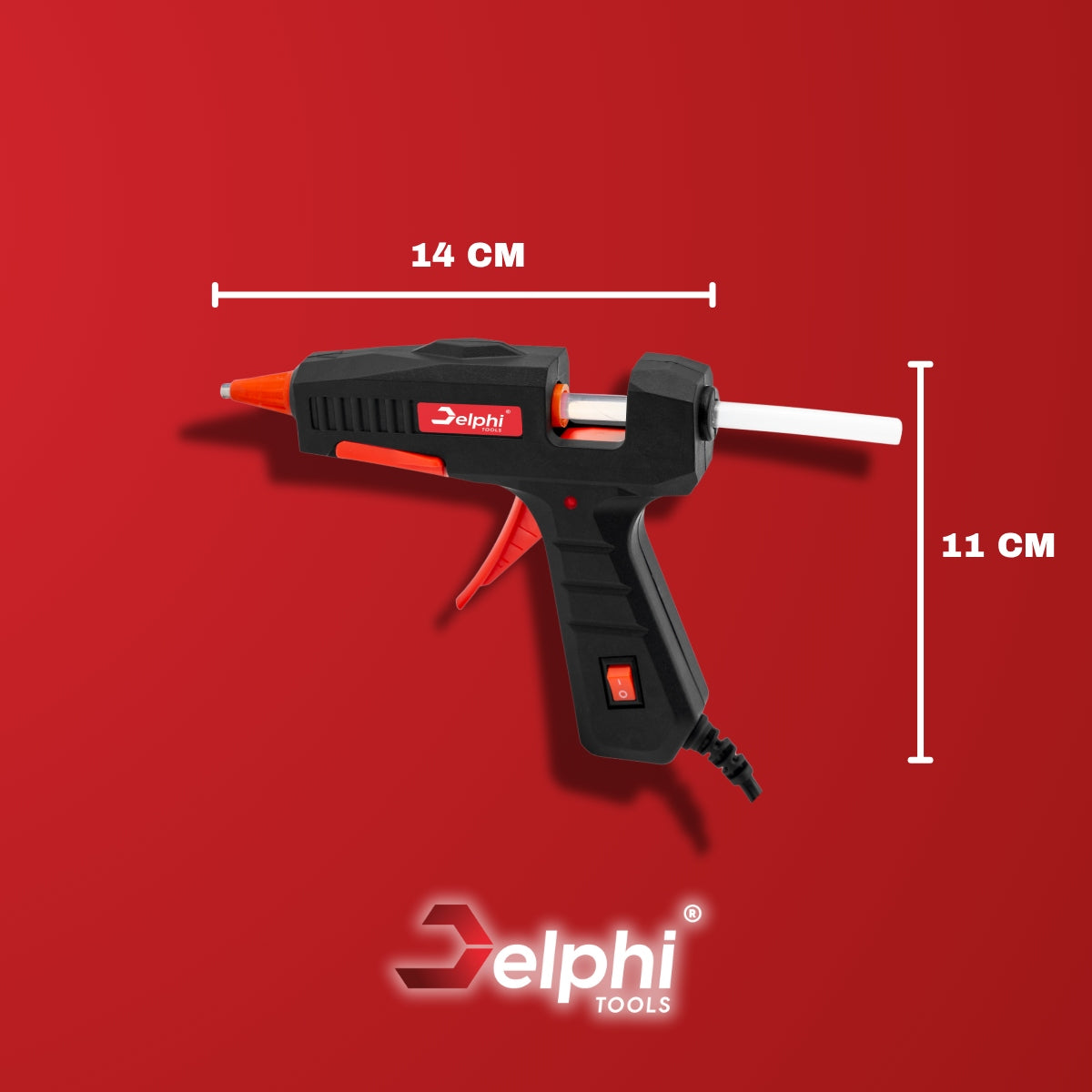 Karštų klijų pistoletas, 100W, 60 vnt. 7mm klijų lazdelės, galingas