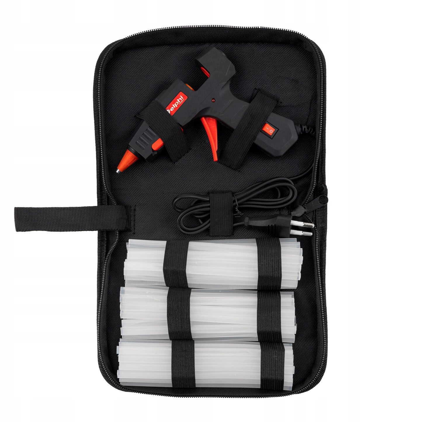 Karštų klijų pistoletas, 100W, 60 vnt. 7mm klijų lazdelės, galingas