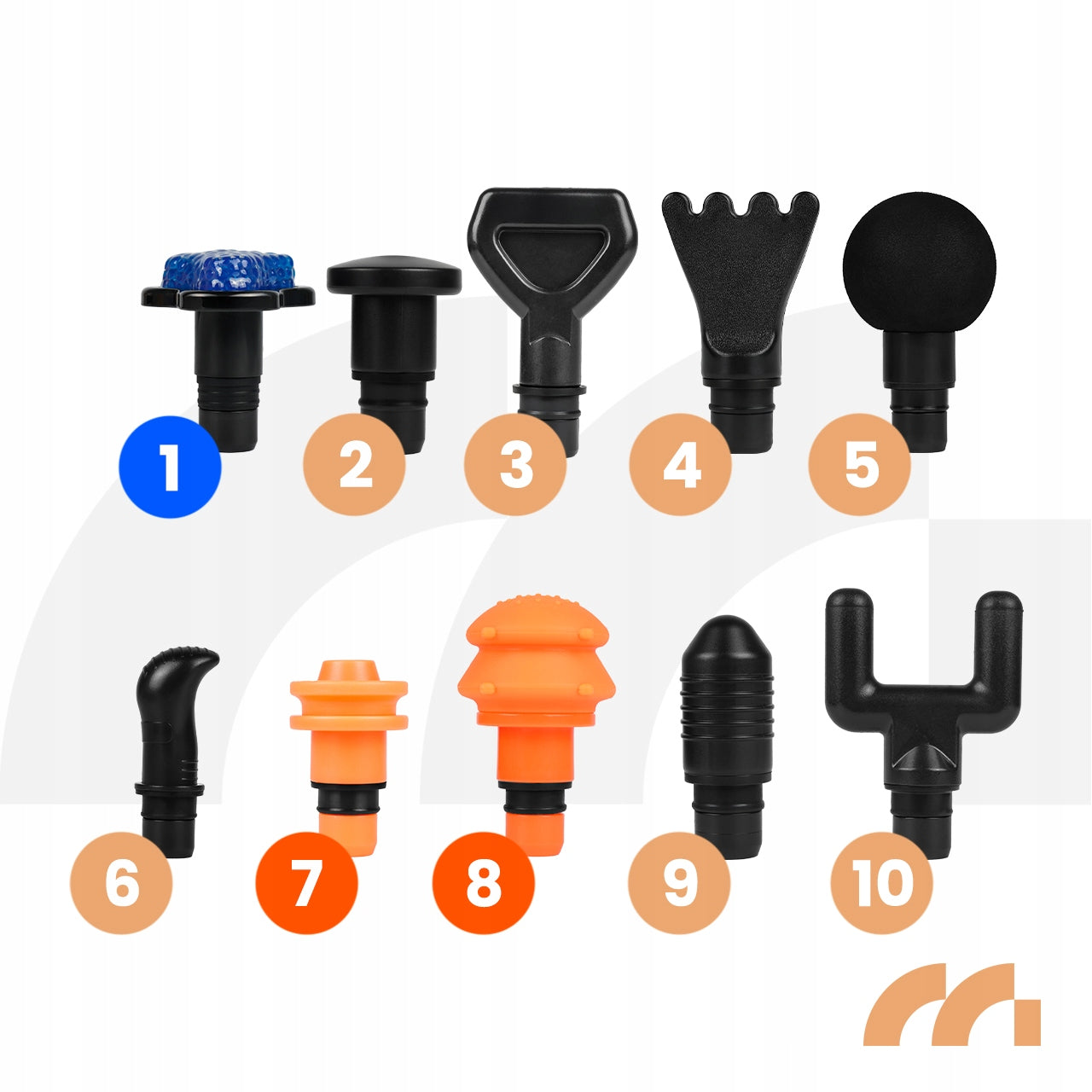 MASAŽINIS PISTOLETO KŪNUI NUGARAI PĖDOMS MASAŽUOKLIS MASSAGE GUN DĖKLAS 10 ANTGALIŲ