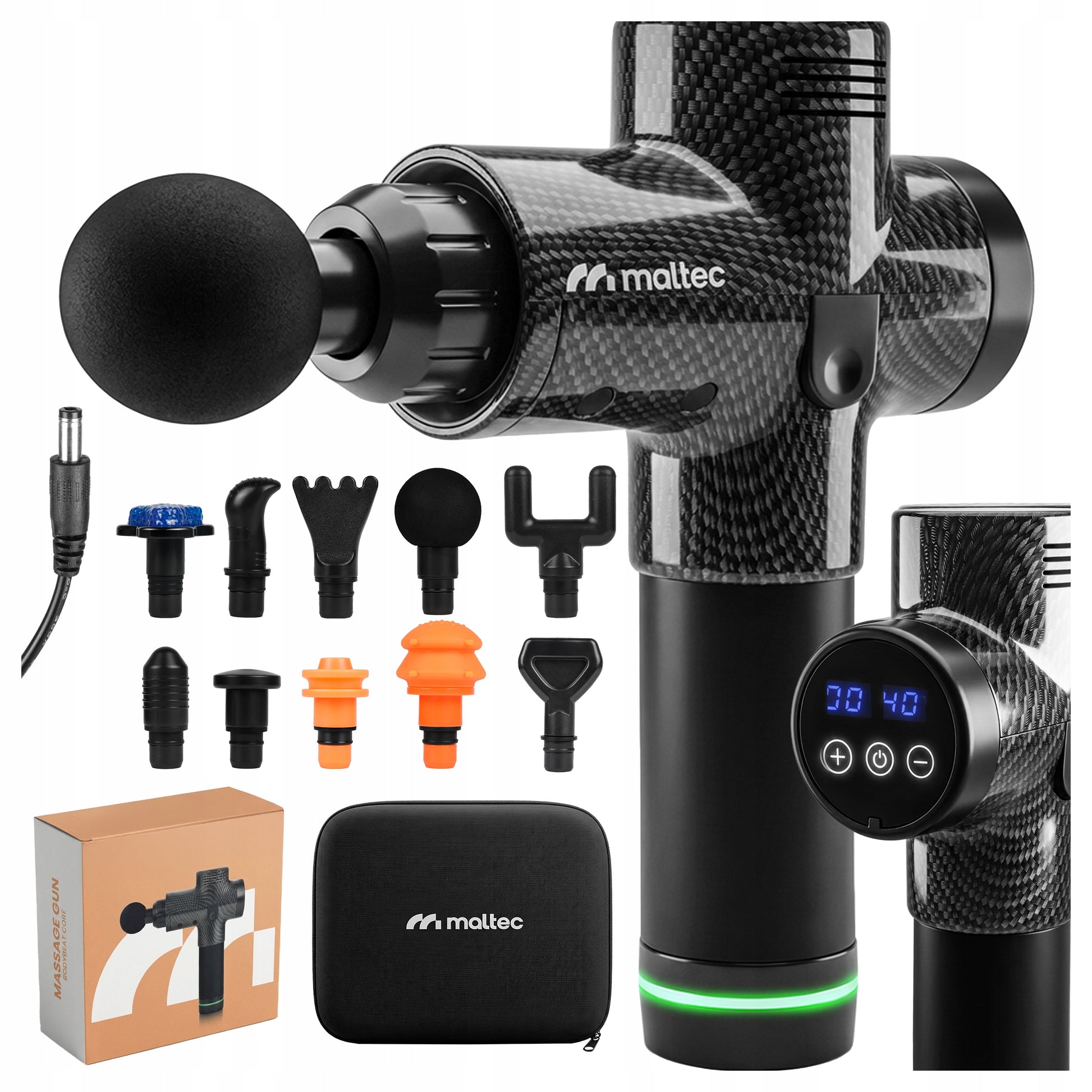 MASAŽINIS PISTOLETO KŪNUI NUGARAI PĖDOMS MASAŽUOKLIS MASSAGE GUN DĖKLAS 10 ANTGALIŲ