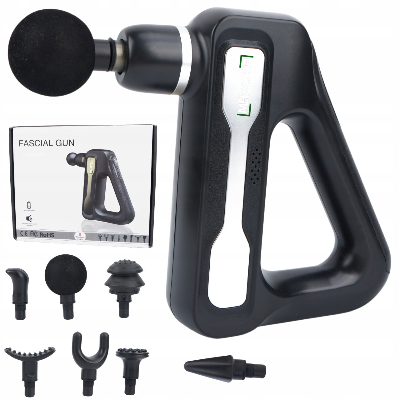 Masažinis pistoletas MEDATECH PRO MASSAGE GUN Masažuoklis nugarai, pėdoms ir kūnui