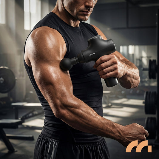 MASAŽINIS PISTOLETO PIEGIS KŪNUI, NUGARAI, PĖDOMS, 6 ANTGALIAI, DĖKLAS