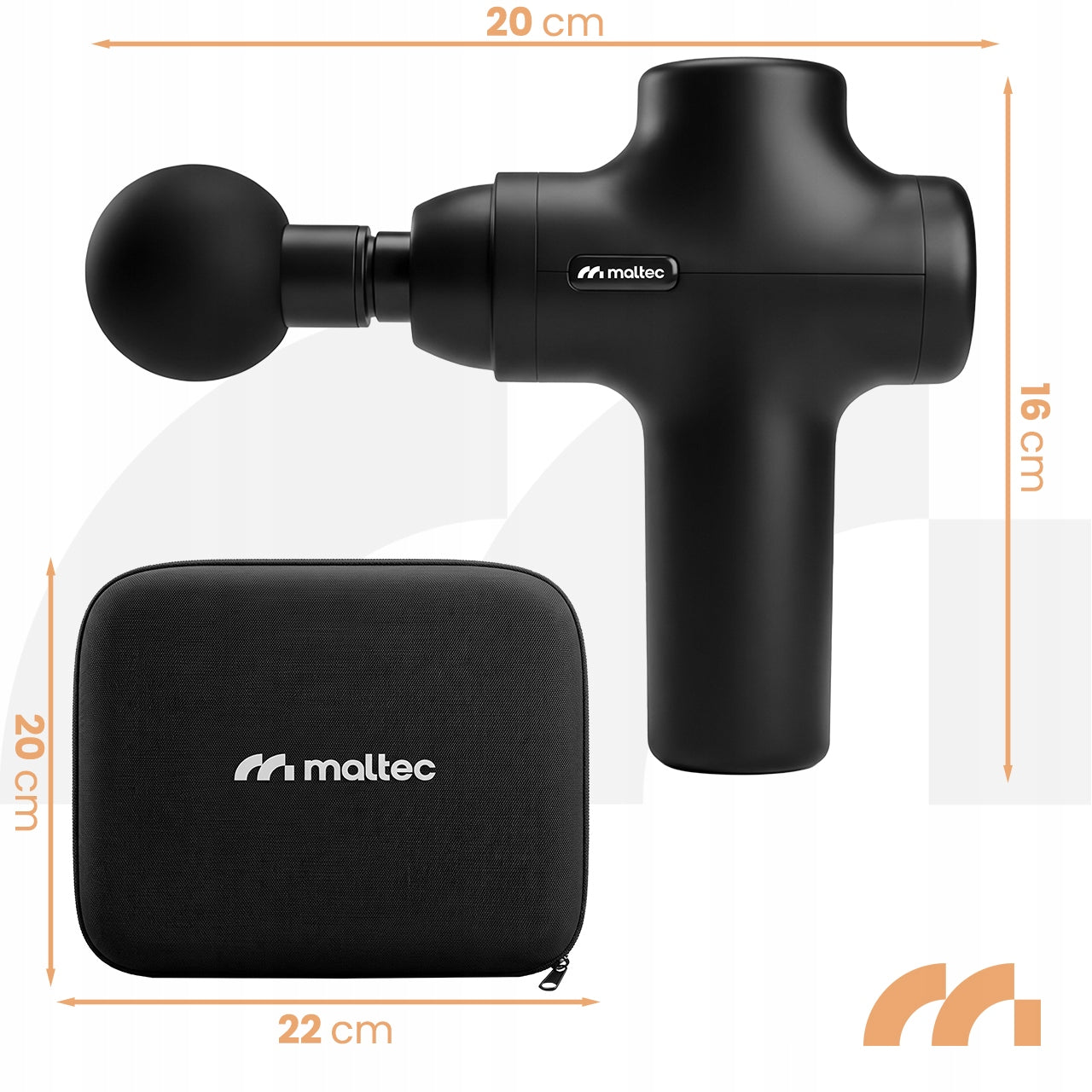 MASAŽINIS PISTOLETO PIEGIS KŪNUI, NUGARAI, PĖDOMS, 6 ANTGALIAI, DĖKLAS