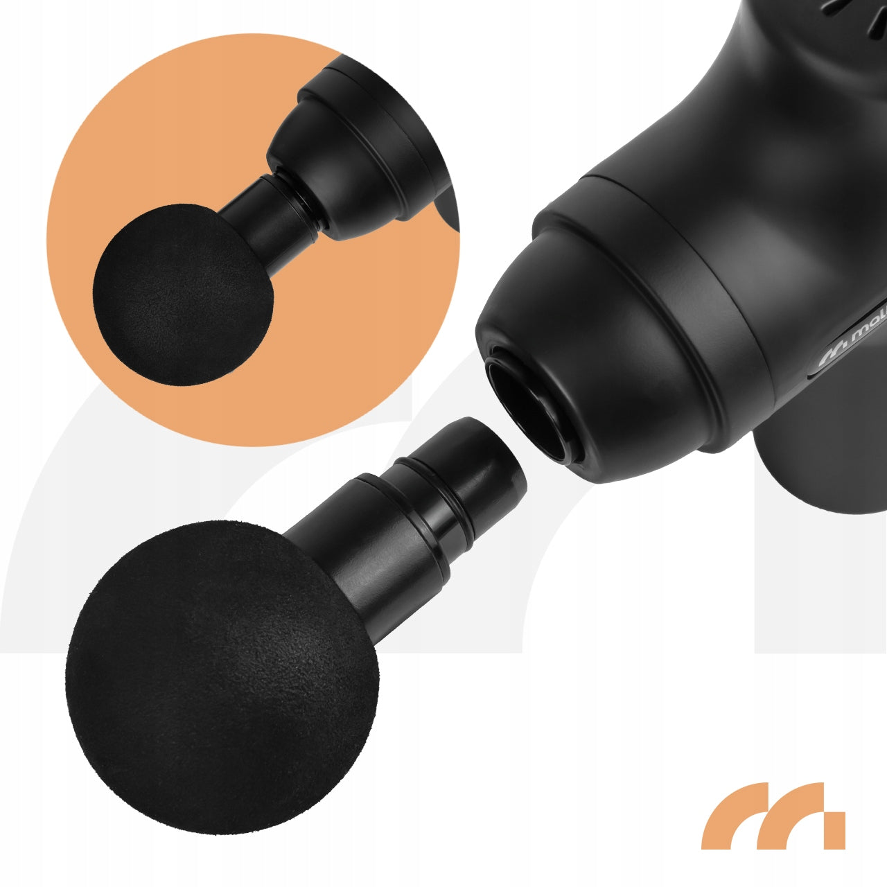 MASAŽINIS PISTOLETO PIEGIS KŪNUI, NUGARAI, PĖDOMS, 6 ANTGALIAI, DĖKLAS