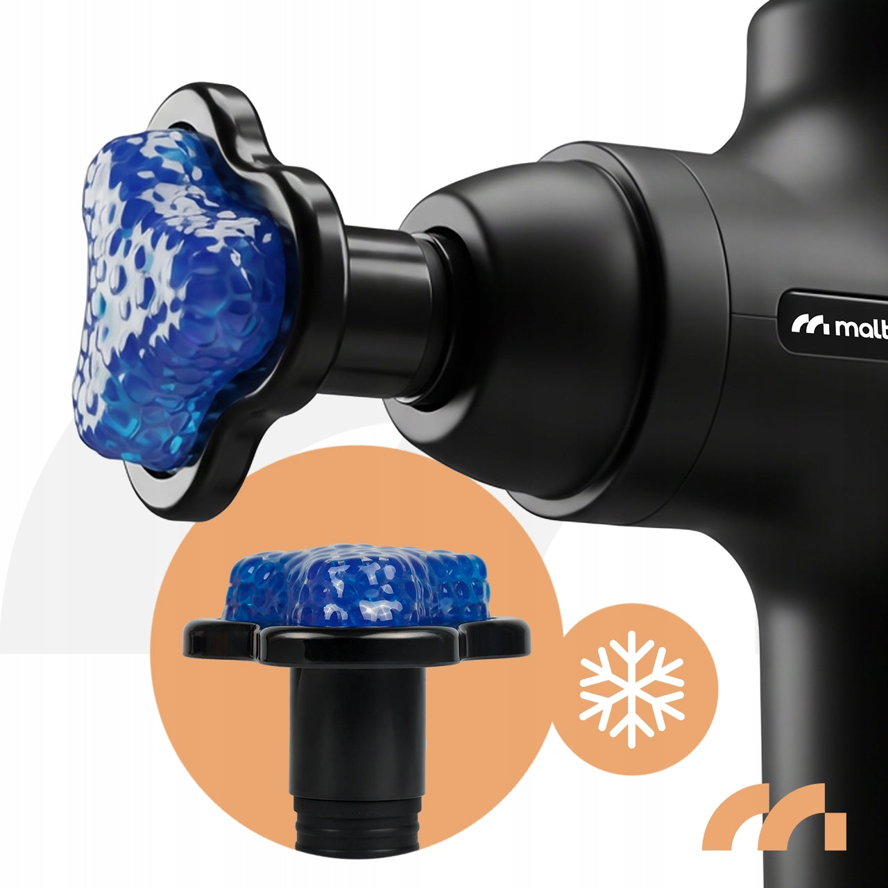 MASAŽINIS PISTOLETO PIEGIS KŪNUI, NUGARAI, PĖDOMS, 6 ANTGALIAI, DĖKLAS