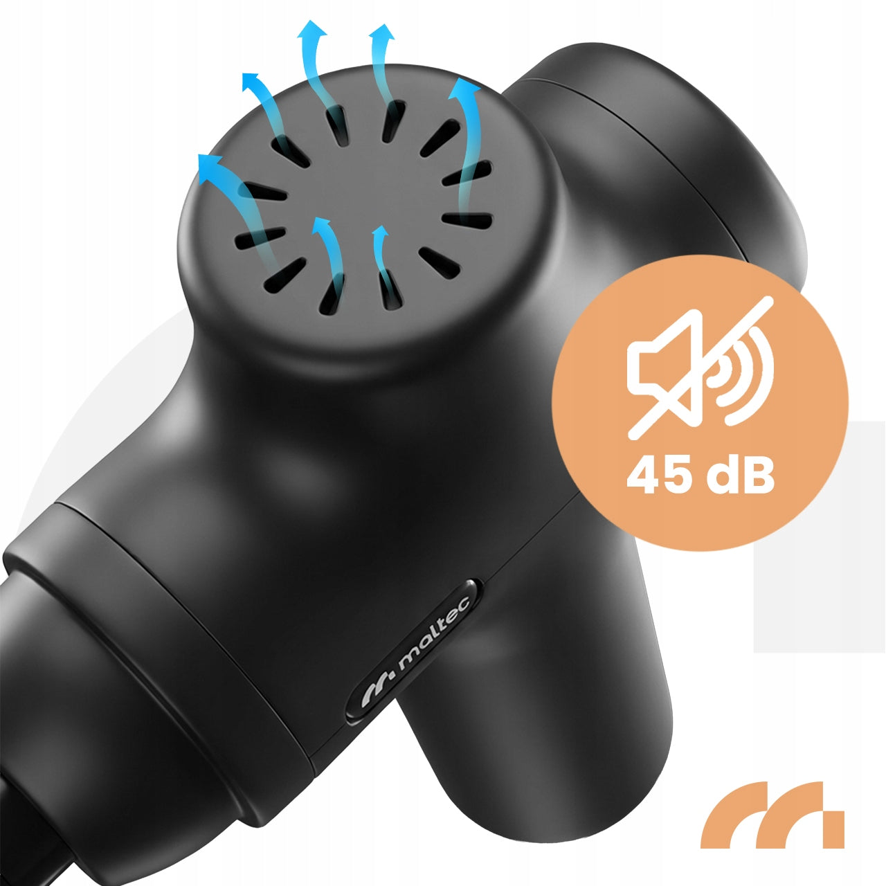 MASAŽINIS PISTOLETO PIEGIS KŪNUI, NUGARAI, PĖDOMS, 6 ANTGALIAI, DĖKLAS