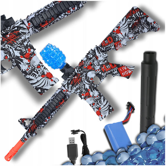 Elektrinis automatinis didelis M16 stiliaus gelio rutuliukų šautuvas (Orbeez), saugus