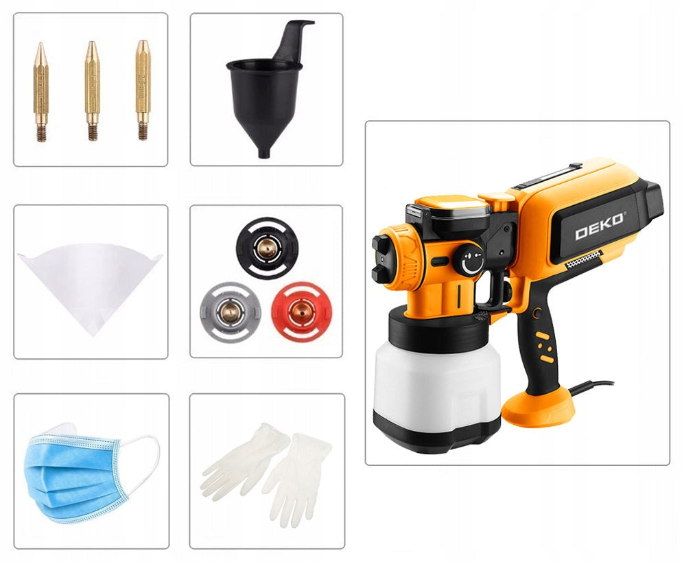 DAŽYMO PISTOLETO SIENOMS AGREGATAS, 3 ANTGALIAI, 120 DIN, XXL RINKINYS DEKO