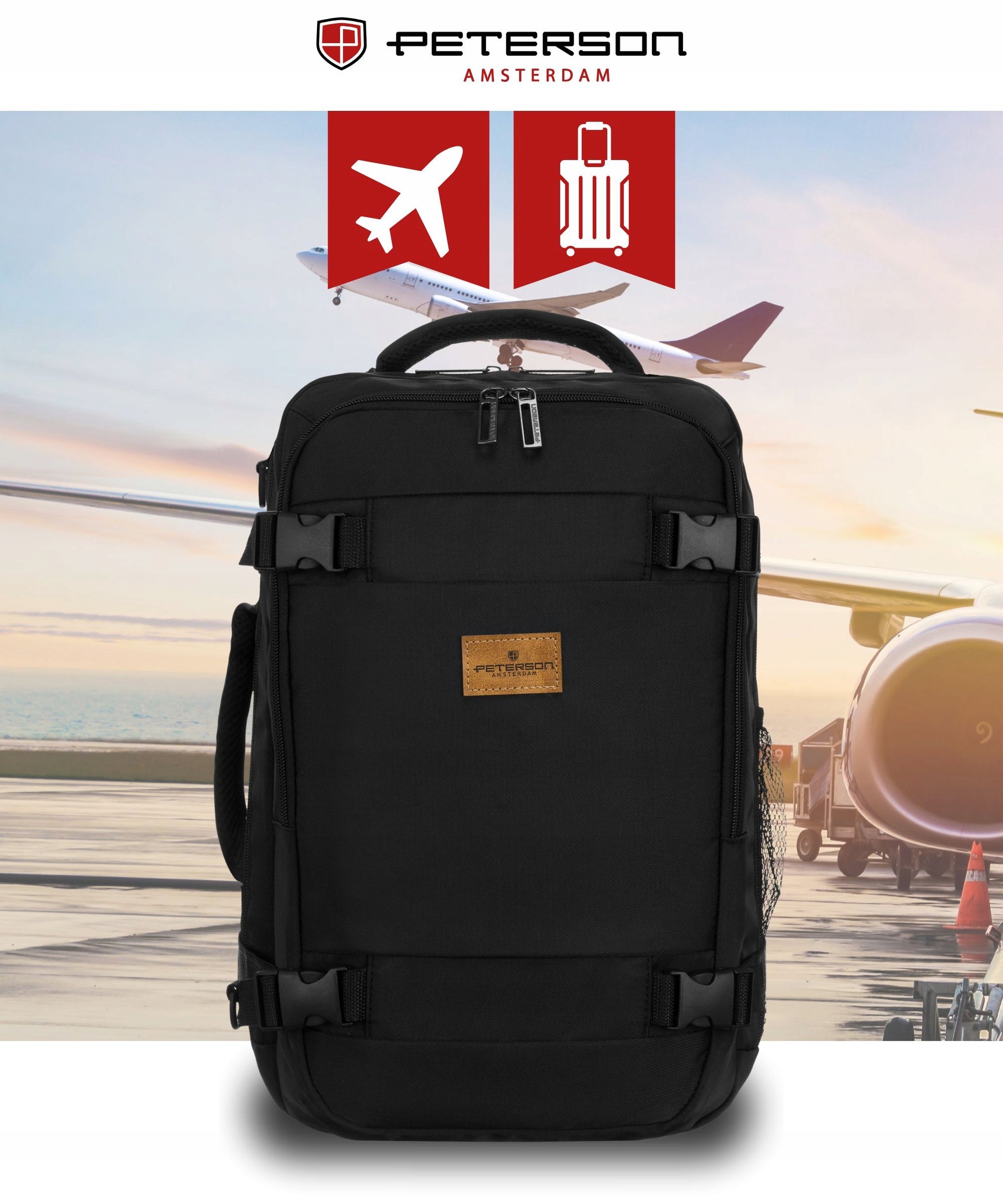 KELIONINĖ RANKINĖ Į RYANAIR LĖKTUVĄ 40X20X25 RANKINIS BAGAŽAS LENGVAS PETERSON