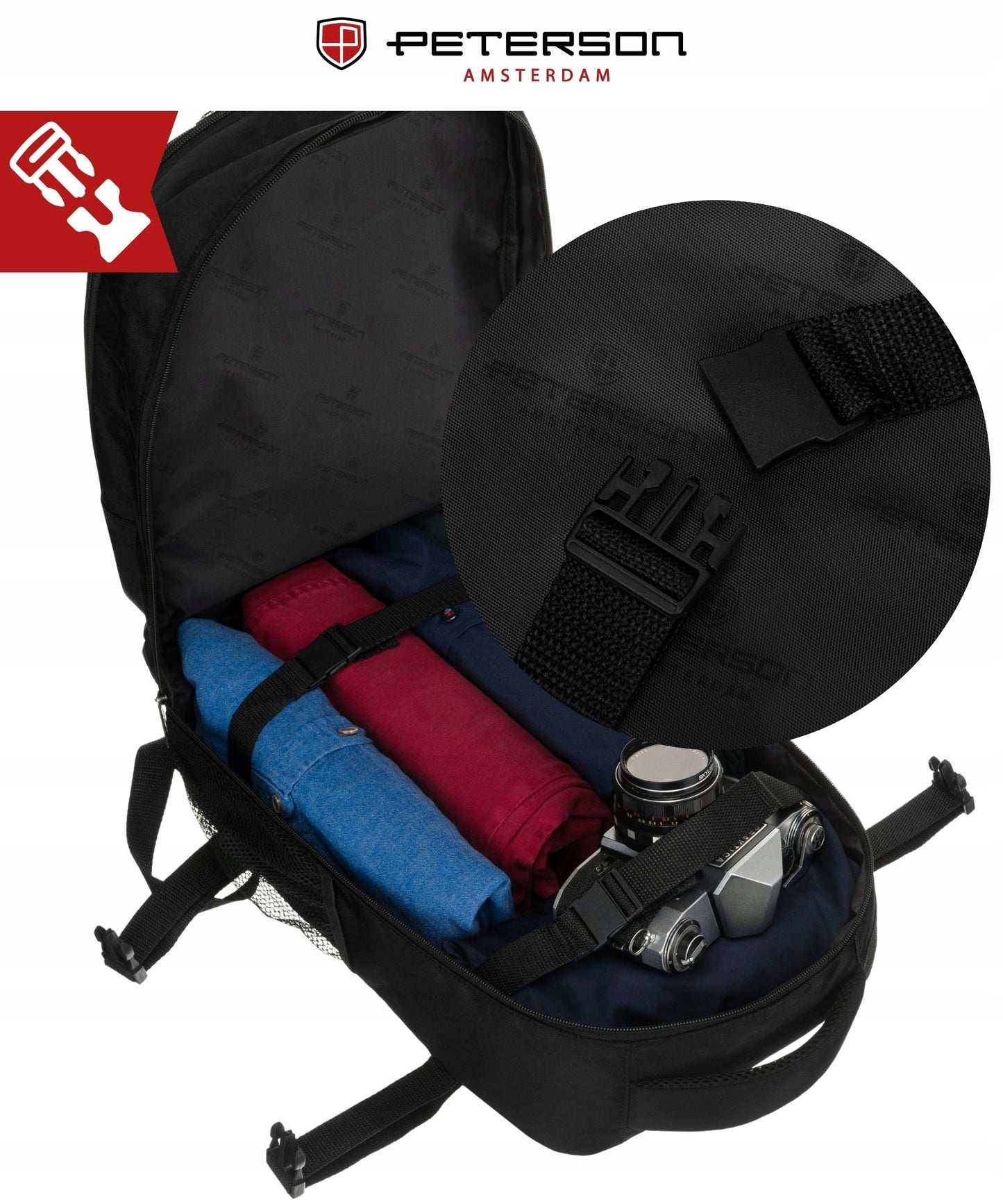 KELIONINĖ RANKINĖ Į RYANAIR LĖKTUVĄ 40X20X25 RANKINIS BAGAŽAS LENGVAS PETERSON