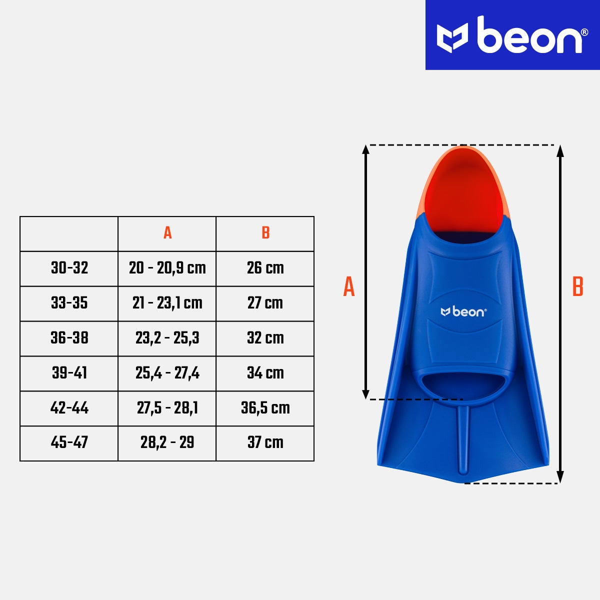 TRUMPI TRENIRUOČIŲ PLAUKIMO PELEKAI BASEINUI, DYDIS 45-47