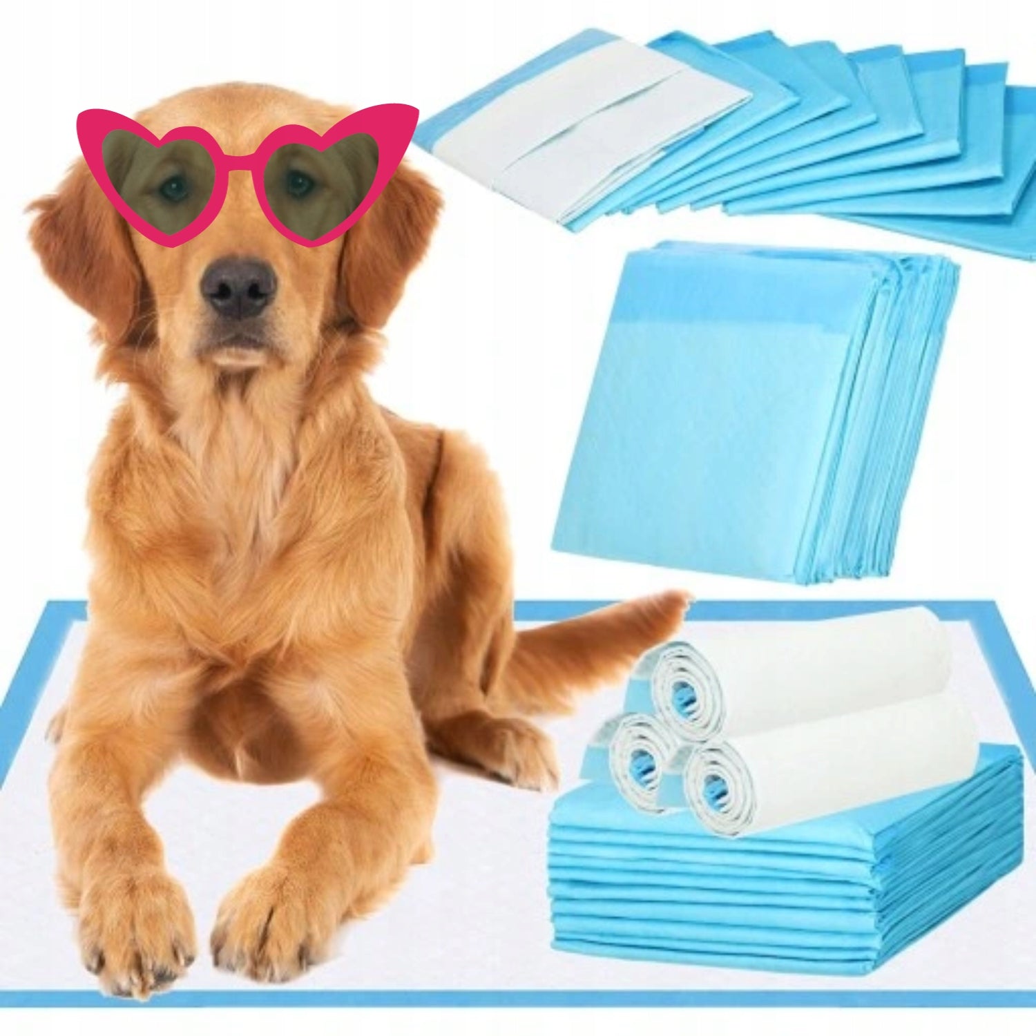 ŠUNŲ PAKLOTĖLIAI Higieniniai Šunų Vienkartiniai Įklotai 60x60 100 vnt.