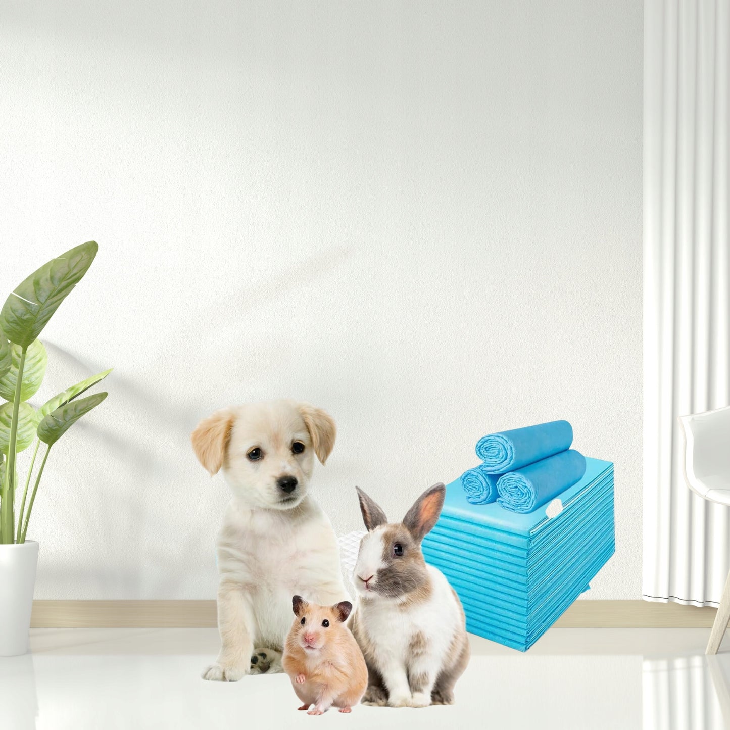 ŠUNŲ PAKLOTĖLIAI Higieniniai Šunų Vienkartiniai Įklotai 60x60 100 vnt.