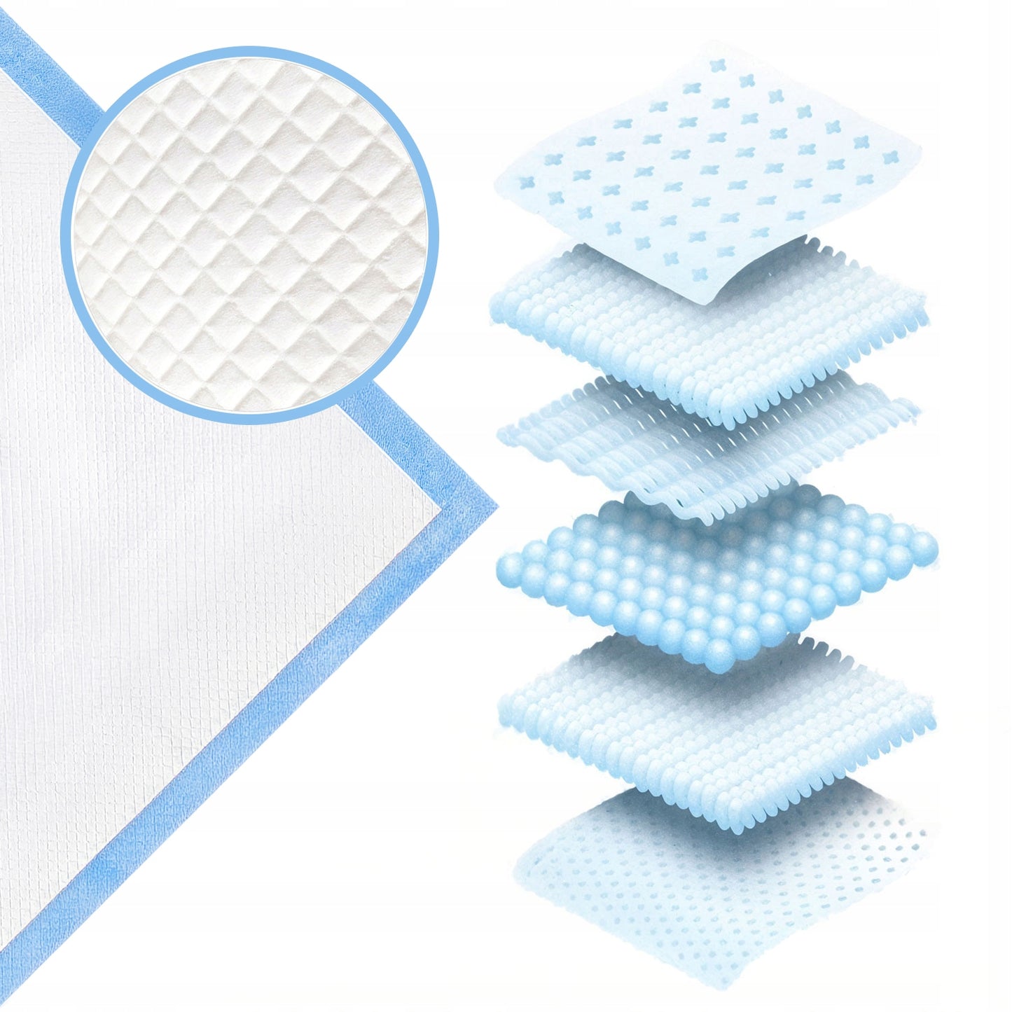 Sugiamontys kilimėliai šunims, sugeriantys šlapimą, mokymosi šlapintis Mersjo 60x60 50 vnt.