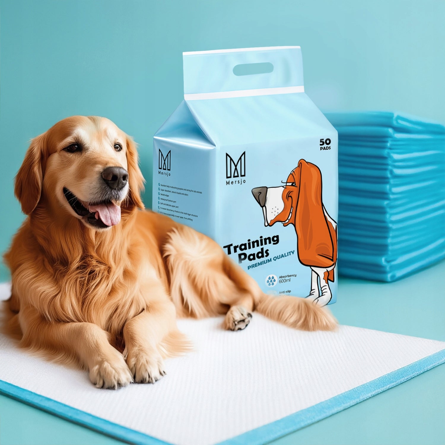 Sugiamontys kilimėliai šunims, sugeriantys šlapimą, mokymosi šlapintis Mersjo 60x60 50 vnt.