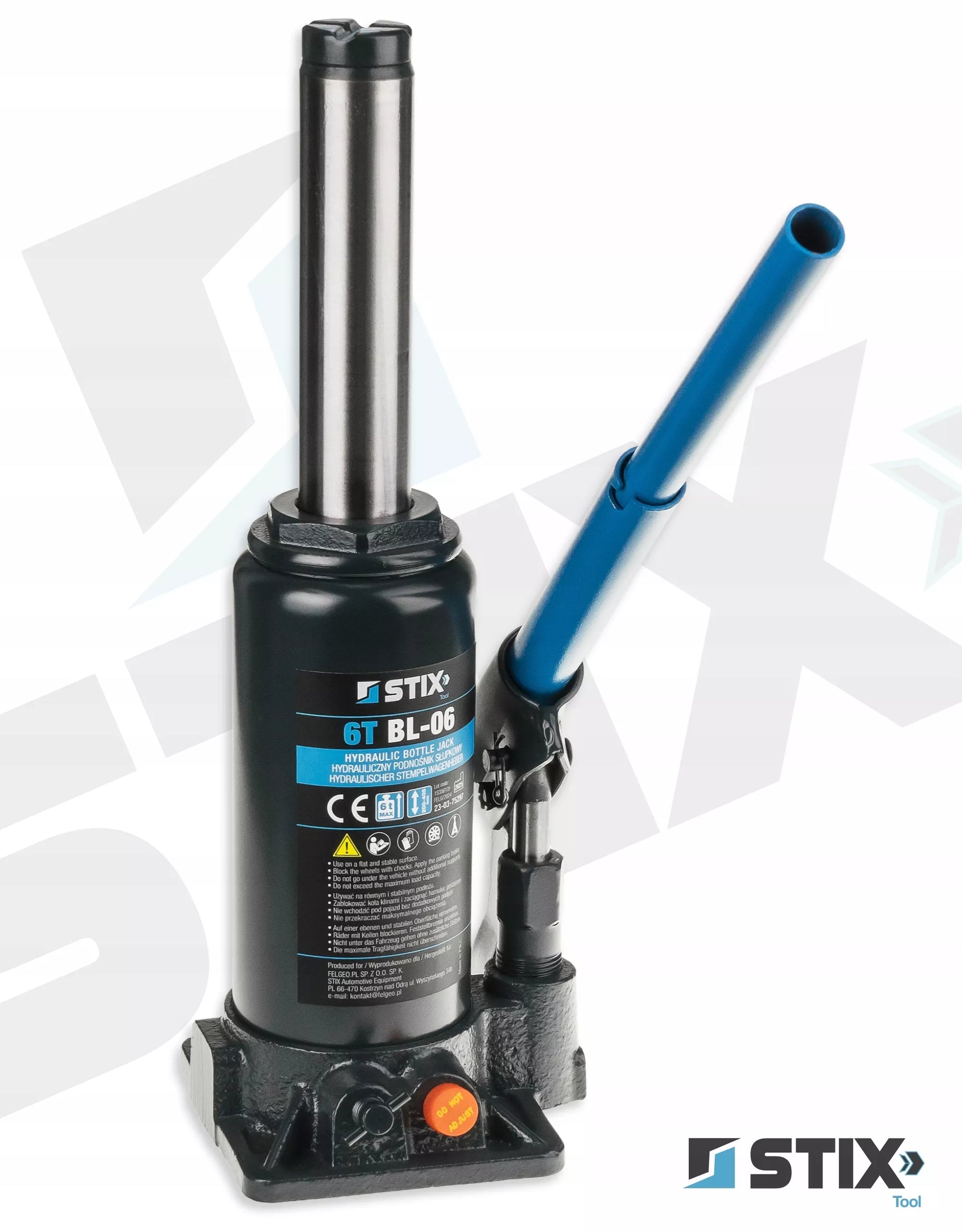 Stulpinių keltuvų 6T 200-405mm butelinis dviejų pakopų domkratas BL-06 STIX