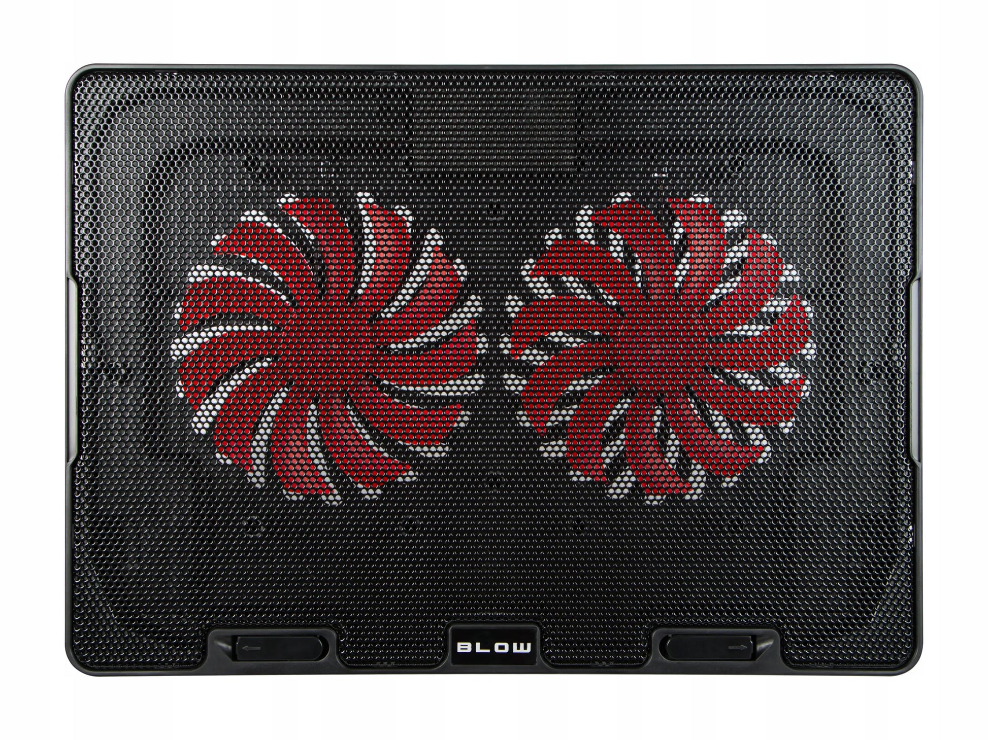 Nešiojamojo kompiuterio aušinimo stovas 12-17 colių, 2 ventiliatoriai, USB, LED raudonas