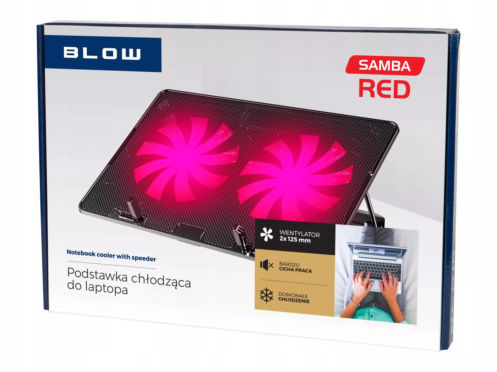 Nešiojamojo kompiuterio aušinimo stovas 12-17 colių, 2 ventiliatoriai, USB, LED raudonas