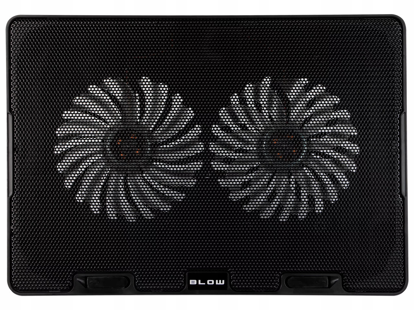 BLOW nešiojamojo kompiuterio aušinimo padas 12-17 colių su LED, reguliuojamas, 2 ventiliatoriai, USB