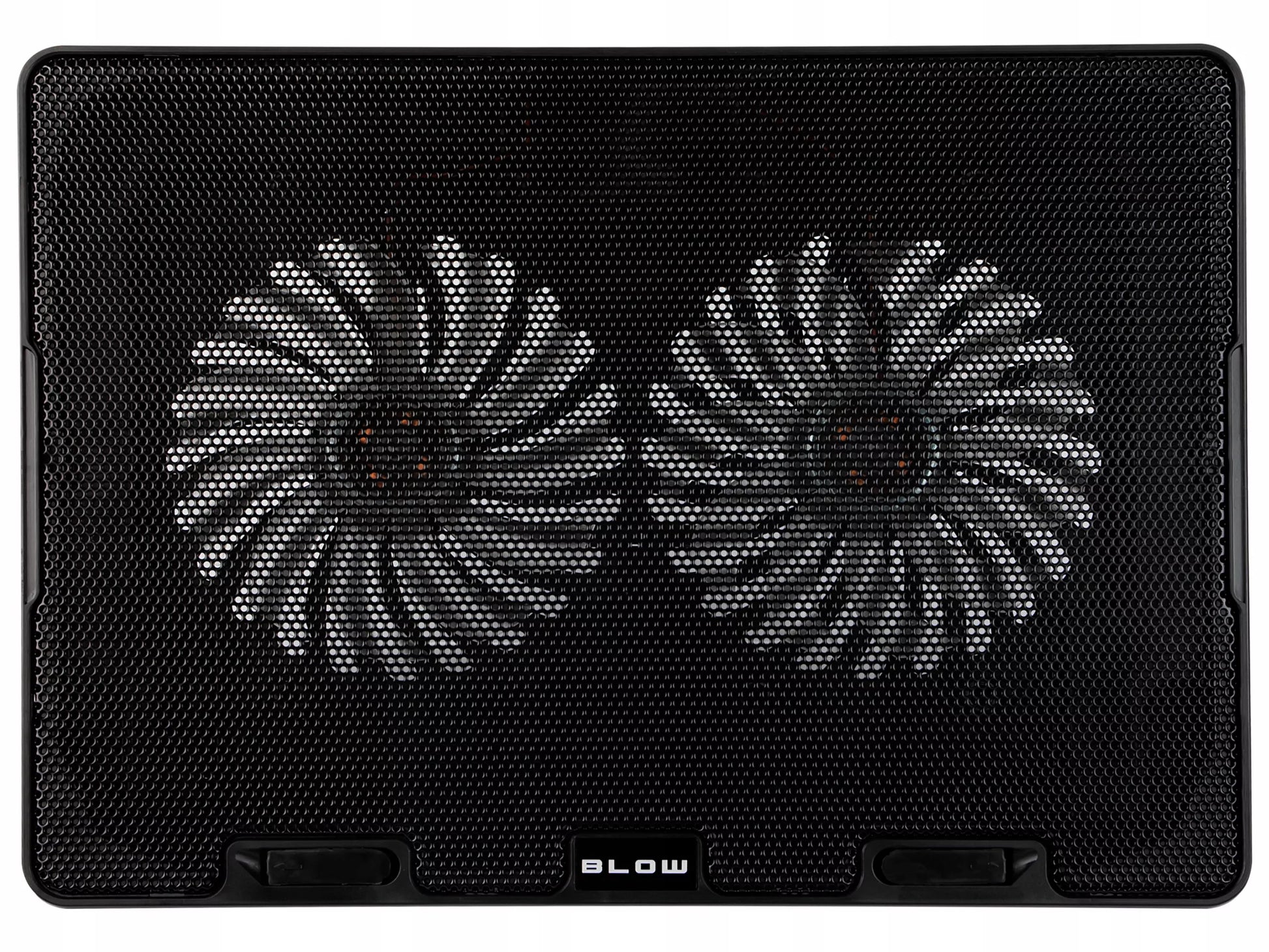 BLOW nešiojamojo kompiuterio aušinimo padas 12-17 colių su LED, reguliuojamas, 2 ventiliatoriai, USB