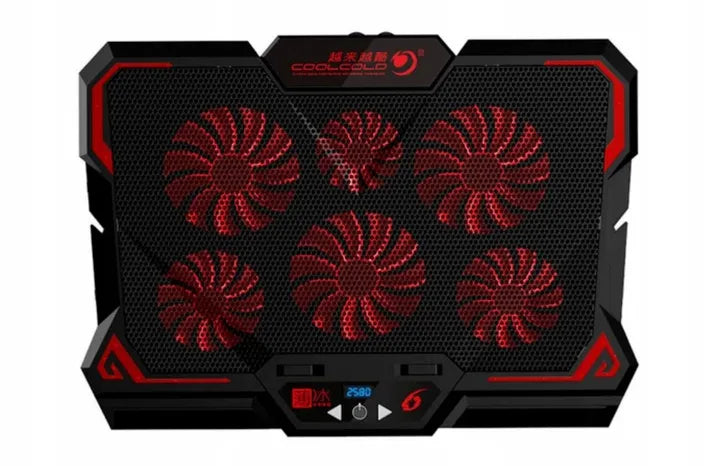 Nešiojamojo kompiuterio aušinimo stovas 12-17 colių su LED ekranu