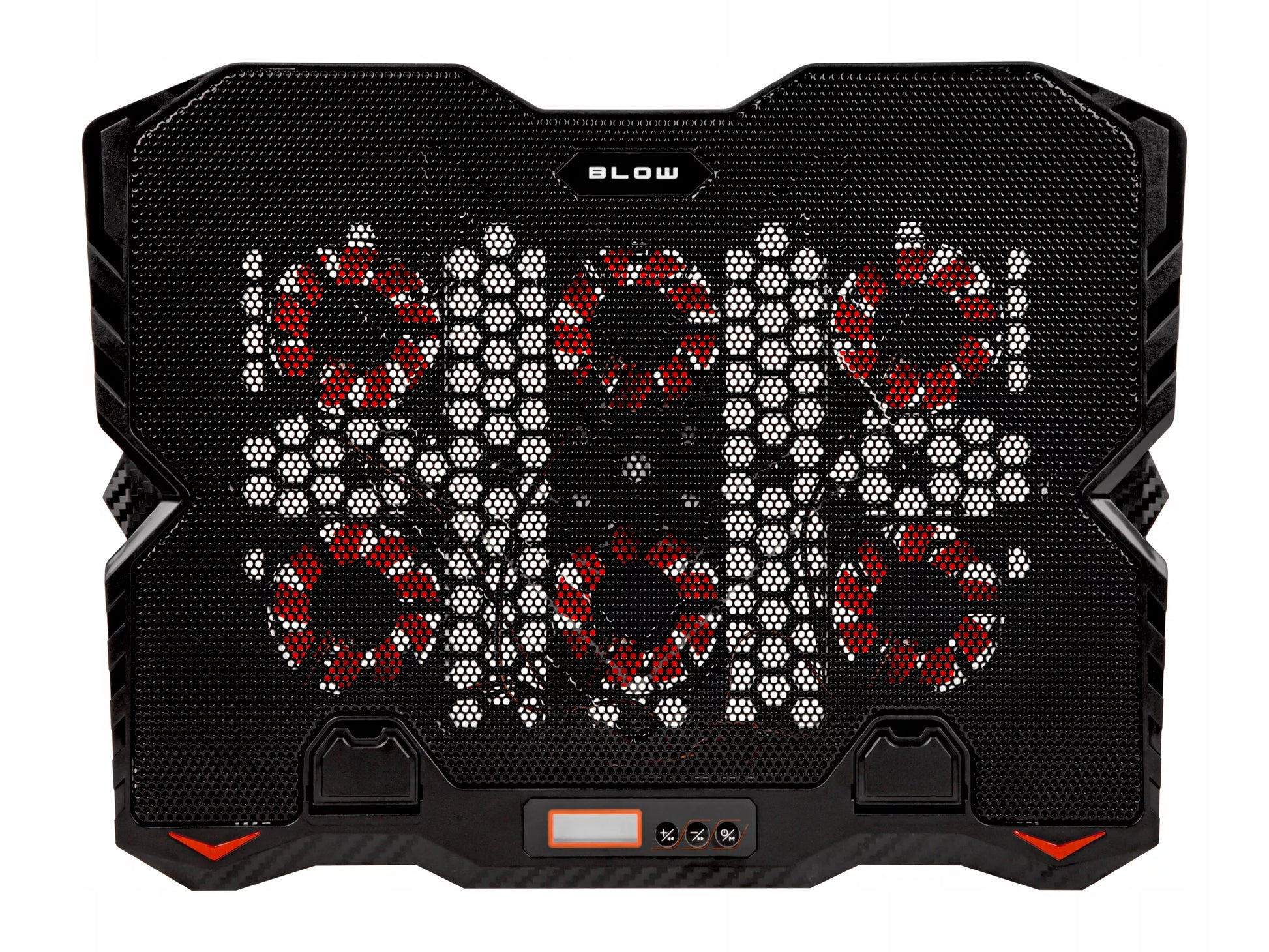 Nešiojamojo kompiuterio aušinimo stovas 15,6' žaidimams, didelis, LED, USB šakotuvas