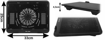 BLOW nešiojamojo kompiuterio aušinimo stovas 140 mm LED USB