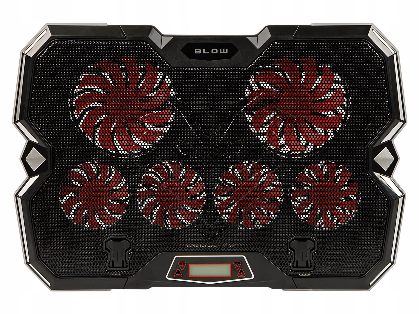 Reguliuojamas nešiojamojo kompiuterio aušinimo stovas 9-17'' LED RGB 2x USB