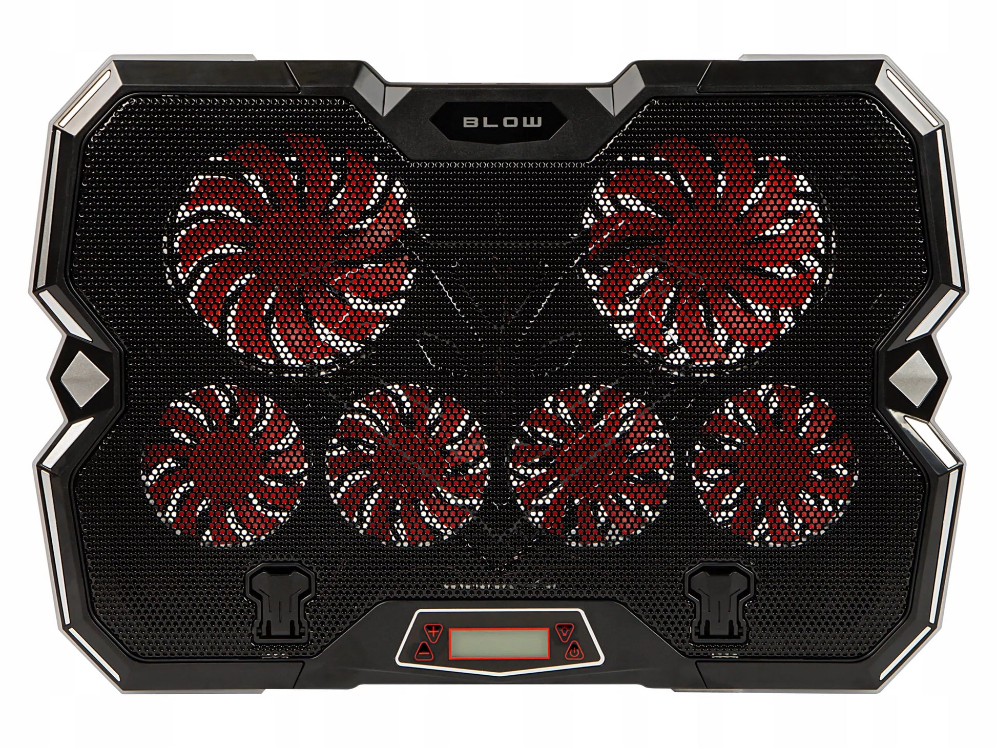 Reguliuojamas nešiojamojo kompiuterio aušinimo stovas 9-17'' LED RGB 2x USB