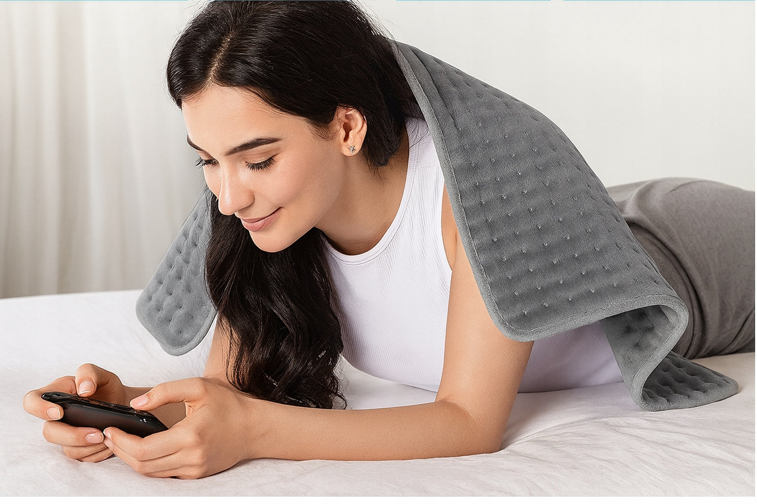 ELEKTRINĖ ŠILDANTI PAGALVĖ SKAUSMINGIEMS SĄNARIAMS, RAUMENIMS, NERVAMS 40x30CM