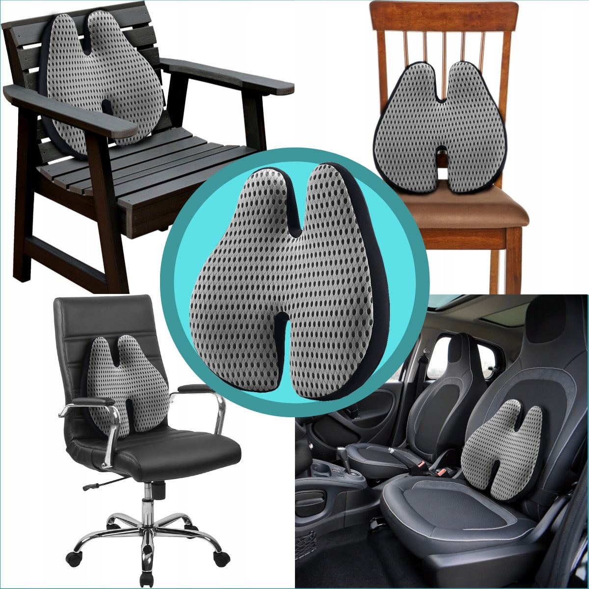 Ortopediška juosmens pagalvėlė automobiliui, biurui ant sėdynės, kėdės