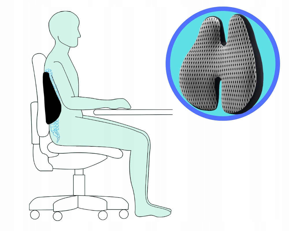 Ortopediška juosmens pagalvėlė automobiliui, biurui ant sėdynės, kėdės