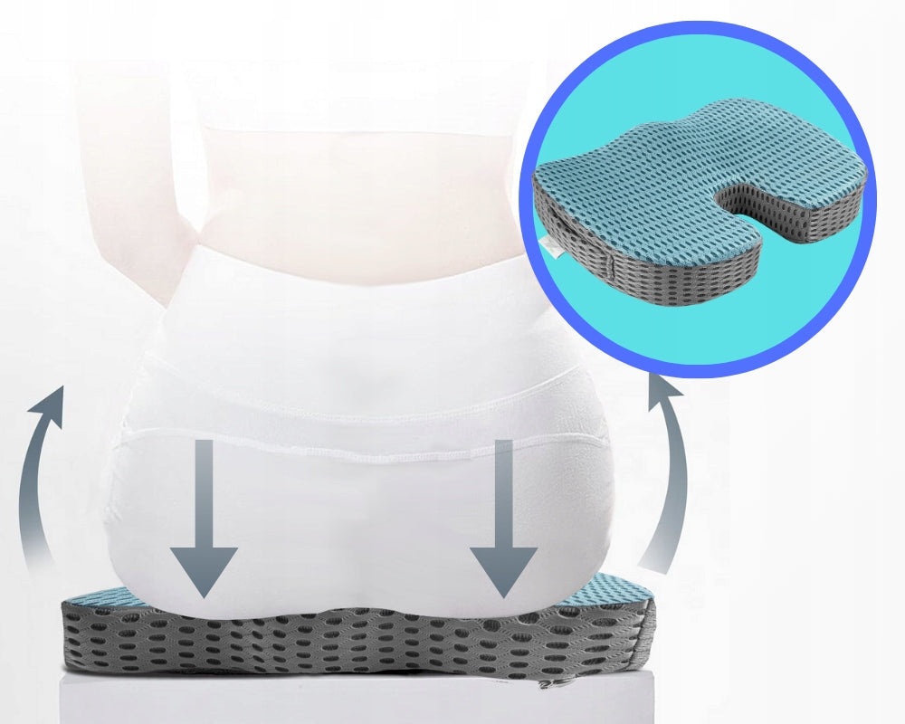 Ortopedinė juosmens pagalvėlė automobiliui, ant kėdės, fotelio